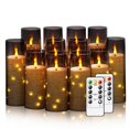 thumbnail image 1 of Velas LED sin llama Eebuss, 12 unidades, temporizador remoto, 1 of 6