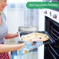 thumbnail image 7 of Pot Holders Set of 2 Heat Resistant 338℉ Kitchen Oven Gloves Potholder Cooking Baking Microwave Mitts Butterfly and Sunflowers on Blue, 7 of 7