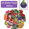 thumbnail image 2 of 2sets 46 Pcs Fruit Vegetable Iron on Patches Banana Orange Carrot Eggplant Sew on Patches Polyester Embroidered Patches Appliques for DIY Jackets Backpacks Caps Jeans, 2 of 7