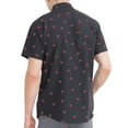 thumbnail image 3 of Visive Mens Big And Tall Short Sleeve Button Shirt, Printed Strawberry Shirts, 3 of 5