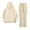 Beige, variant on NMMUED Sweat Set for Women Tracksuit for Women Hoodie and Sweatpants Set for Women Fall Outfits Jogger Sets for Women 2 Piece, Beige L