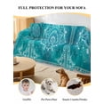 thumbnail image 4 of Turquoise Boho Couch Cover for 2 Cushion Couch, Abstract Art Floral Ethnic Tribal Washable Love Seat Sofa Covers Slipcover, Throw Sofa Covers for Pets, Furniture Protector 71"x102", 4 of 9