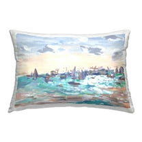 Stupell Industries Sailboats in Rushing Waves Decorative Printed Throw Pillow Design by Melissa Wang .
