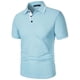 thumbnail image 4 of pstuiky camisetas para hombre, Camisa de manga corta con cuello vuelto, versátil, de color liso y estilo informal para hombre ropa de hombre l, 4 of 5