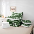 thumbnail image 6 of Homewish Gamer Golf Bedding Comforter Set 7 Pieces for Kids Teens Adults,Green White Full Bedding Set Lightweight,Sport Theme Fitted Sheet Flat Sheet,Lightweight Room Decor,Reversible, 6 of 8