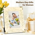 thumbnail image 2 of WaaHome 4x6 Mothers Day Picture Frame First Mothers Day Gifts for New Mom from Husband Parents Mom Picture Frame Decorations for Tabletop Wood Leather Frame Yellow, 2 of 7