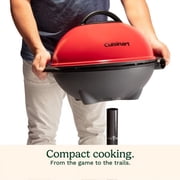 Cuisinart Indoor/Outdoor Electric Grill, 2-in-1 Portable BBQ with Nonstick Cooking Surface, Electric Grill Outdoor with Adjustable Heat