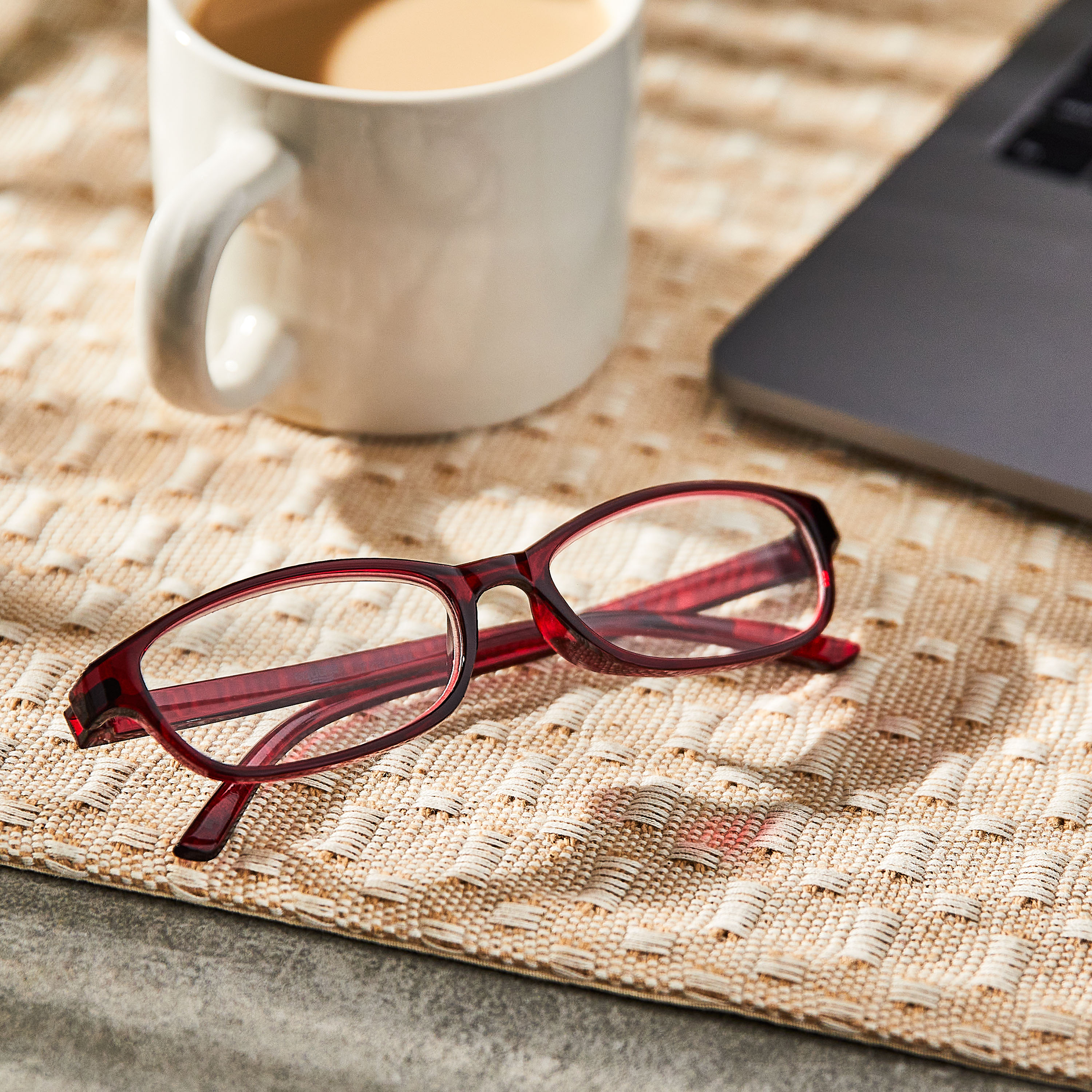 (2 pack) Equate Women's Rectangular Reading Glasses, Black/Wine/Tortoise, +2.00, 3 Pack