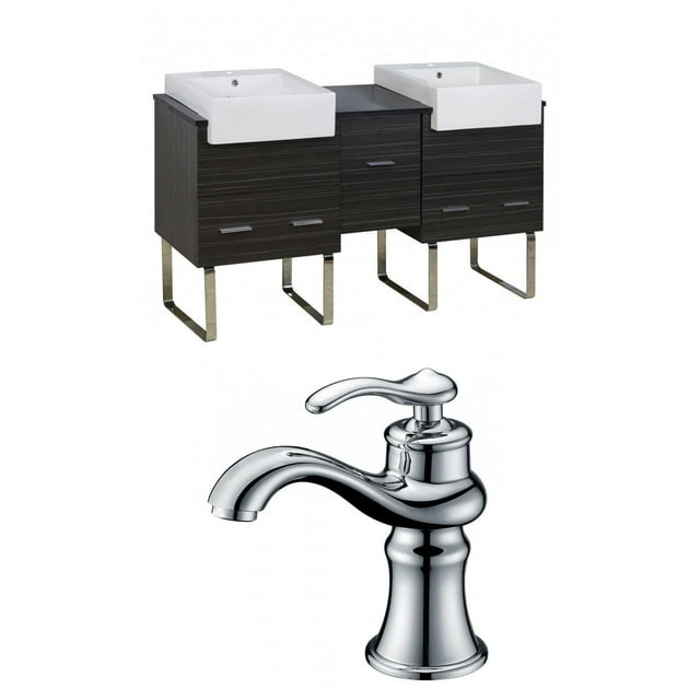 Imaginations Américaines 59.5 pouces W Vanity Set Gris