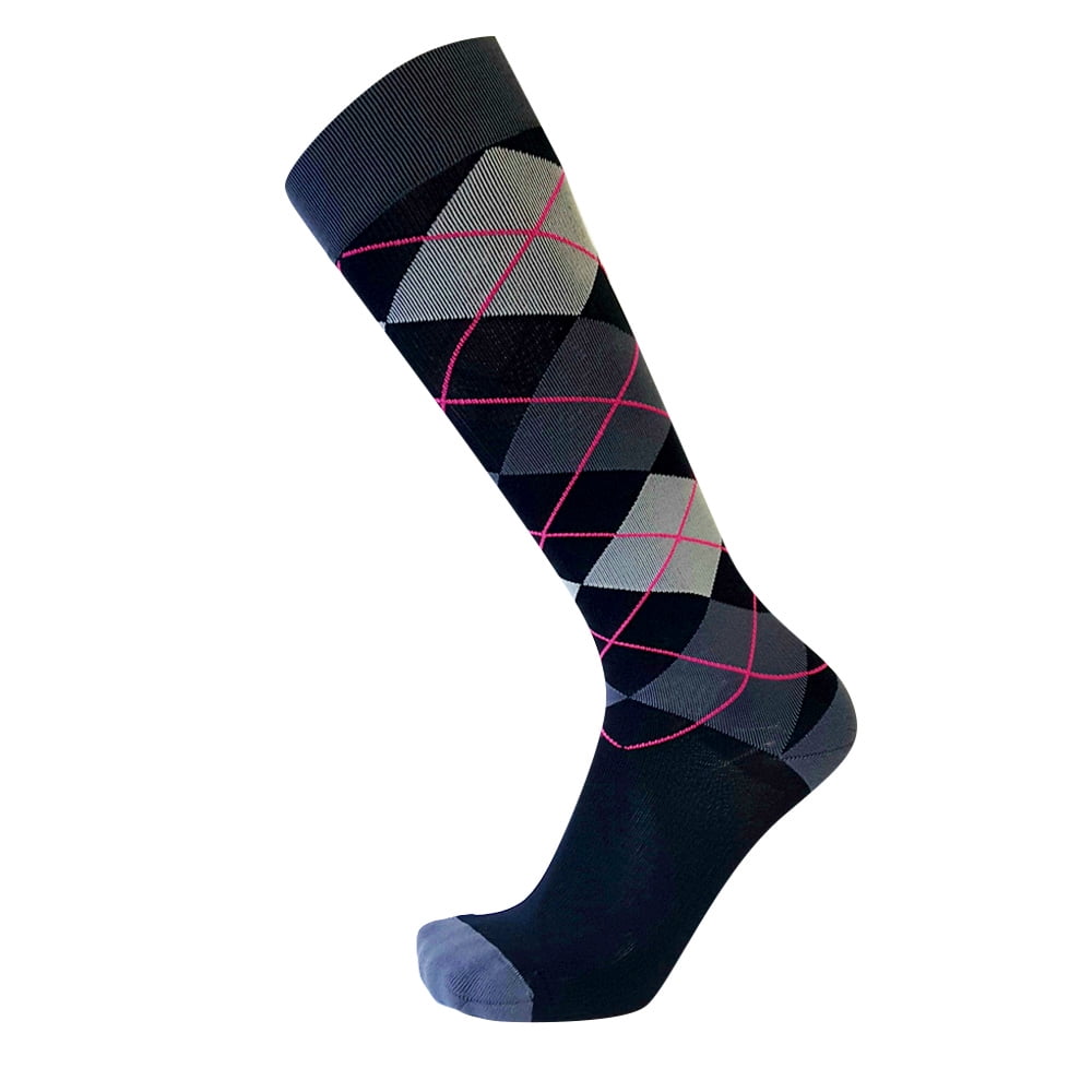 VenaCouture Mens 1520 mmHg Compression Socks, Bold Argyle Pattern