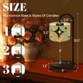 thumbnail image 2 of Candle Warmer Lamp with Timer Dimmer Mid Century Vintage 1950s Modern Retro Geometric Lattice Star Motifs Candle Lamp Warmer for Jar Candle with 4 Bulbs Gifts for Women House Warming Gifts, 2 of 8