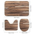 thumbnail image 3 of Wood Wall Shower Curtain Waterproof Bathroom Curtain Set with Hooks Home Decor Bathroom Curtains 4pcs, 3 of 6
