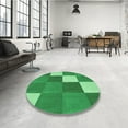 thumbnail image 3 of Ahgly Company Indoor Round Patterned Green Area Rugs, 5' Round, 3 of 6
