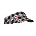 thumbnail image 1 of Fotbe Heart Black Buffalo Plaid Gingham Visera Deportiva con Diseño, Gorra Abierta Ajustable de Algodón para Mujer y Hombre, 1 of 7