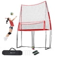 thumbnail image 1 of WARMOUNTS 11*8 ft Volleyball Net w/ Ball Return Collection, 2 in 1 Volleyball Training Equipment Adjustable Height, Volleyball Net for Backyard Hitting Serving Passing, 1 of 7
