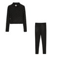 thumbnail image 1 of Traje de calle transpirable de malla de punto rasgado con cuello alto deportivo ajustado y perspectiva sexy, 1 of 5