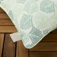 thumbnail image 3 of MARTHA STEWART Modern Banana Leaves Indoor Outdoor Decorative Pillow 2-Pack Set, UV Fade Resistant, Water Repellent, Printed Tropical Design, Green, 18"x18", 3 of 9