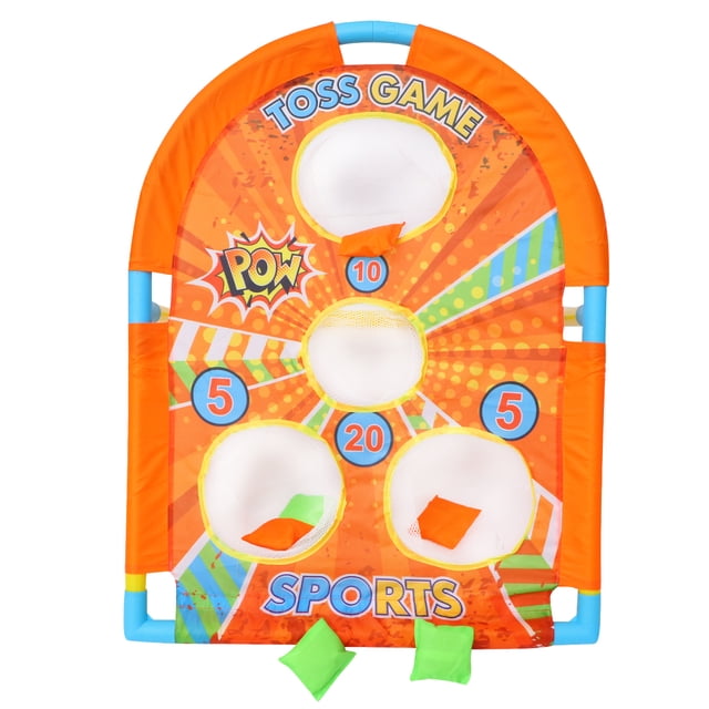 Jeu de Lancer Interactif Parent-Enfant Jeu de Sacs de Sable pour Éducation Intellectuelle (Orange)