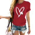 thumbnail image 2 of Pxiakgy Vente Chaude! T-Shirt Trèfle de la Saint-Patrick pour Femmes Chanceux Irlandais Manches Courtes T-Shirt Graphique Trèfle Mode Décontractée Imprimé Amour Col Rond Manches Courtes T-Shirt, 2 of 4