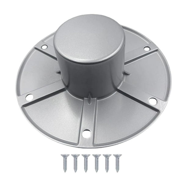 Base de mesa para RV con 6 orificios de instalación, pieza de reparación, versátil mesa de comedor para RV y base de montaje en el suelo de aluminio Plata