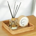 thumbnail image 4 of Rectangular Natural Rattan Handwoven Serving Tray with Handles and Wall, Decorative Wicker Storage Baskets Woven Organizer Plate Table Tray with Flat Bottom for Food, Bread, Fruits Medium, 4 of 9