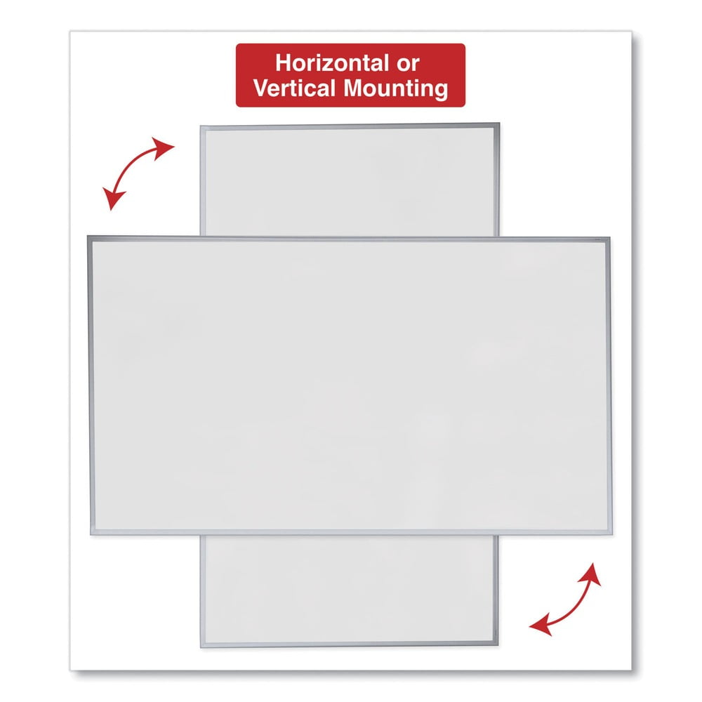 Universal Melamine Dry Erase Board, 72" x 48", Satin-Finished Aluminum Frame
