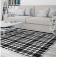 thumbnail image 2 of Noho Plaid Black and White Area Rug by Kavka Designs, 2 of 3