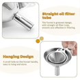 thumbnail image 3 of Stainless steel funnel, 3-piece stainless steel funnel filter set with handle for transferring liquid ingredients, 3 of 4