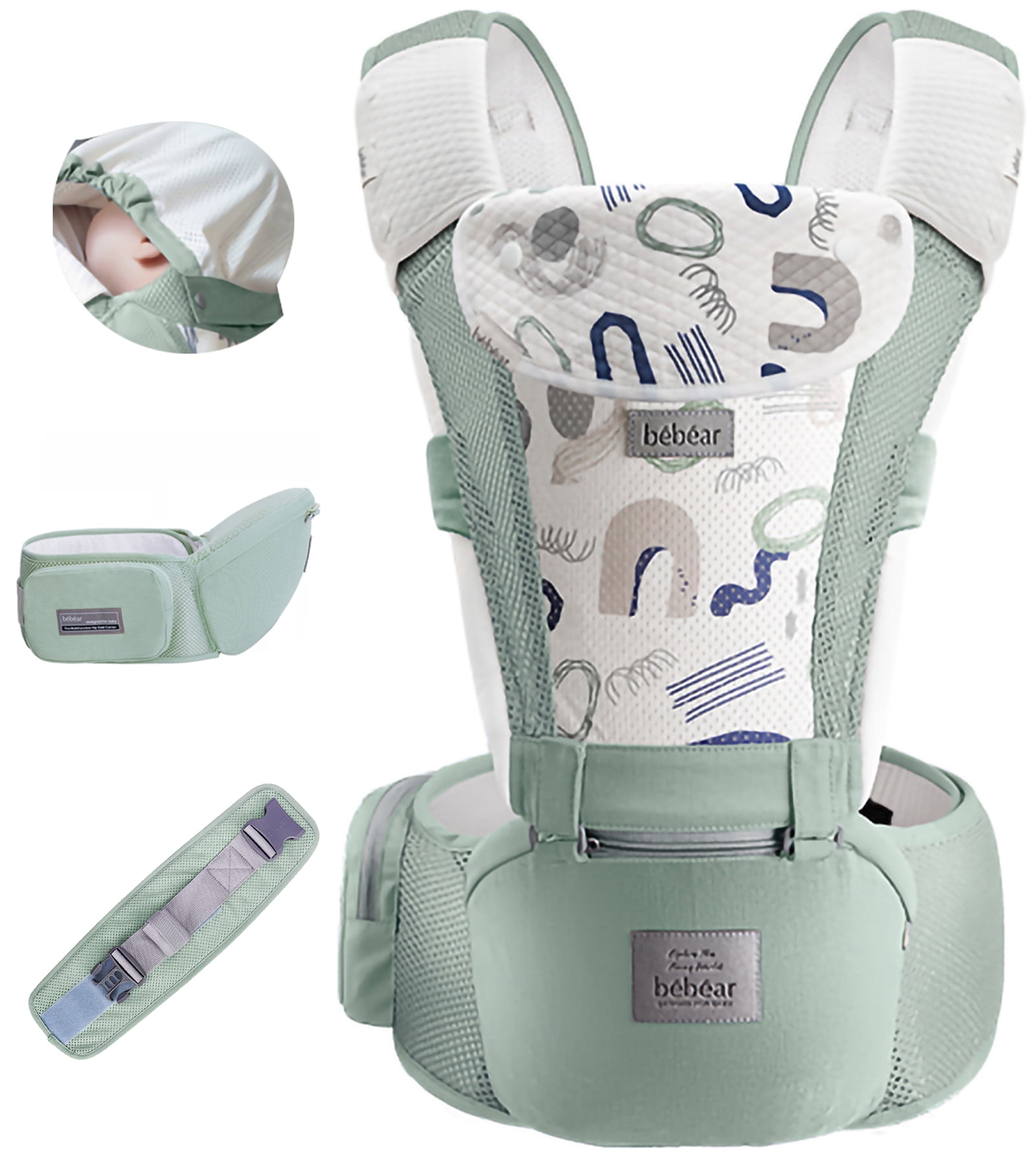Bebamour Baby Carrier Newborn Front and Back Carry Baby Carrier Newborn
