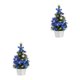 thumbnail image 4 of Wosthever Mini árbol de pino de Navidad de 20cm, paisaje Artificial, decoración de Navidad, accesorio de fotografía, artesanía DIY para azul real 2Conjunto, 4 of 6