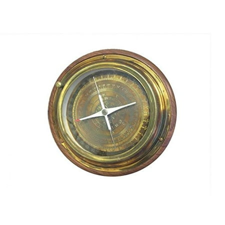 - Rustic Brass Directional Desktop Compass 6''
