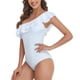thumbnail image 1 of Traje de baño trajes de baño con volantes asimétricos de un hombro para la playa Amonsee Otros, 1 of 6