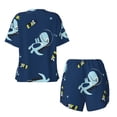 thumbnail image 5 of Picia Space Dinosaur Pajamas Sets for Women Soft Short-Sleeved Pjs with Lounge Shorts Two Piece Sleepwear-Medium, 5 of 9