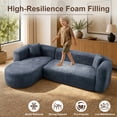 thumbnail image 4 of Timbernest 109" L-Shaped Cloud Couch, Modern Chenille Modular Sofa, No Assembly, Blue (Left Facing Chaise), 4 of 9