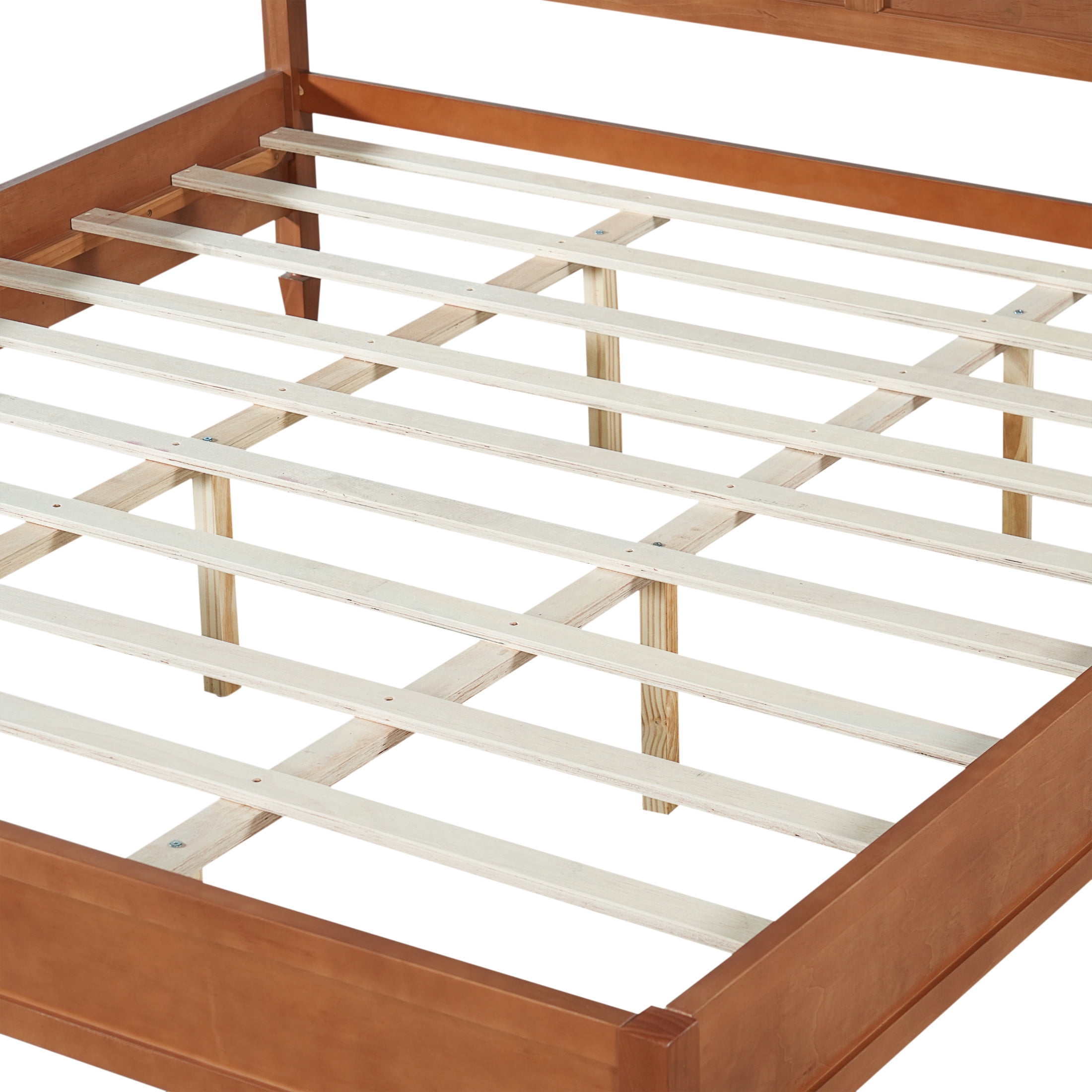 Christopher Knight Home Wooden Platform Bed Frame with Classic Panel Headboard, King Size, Brown