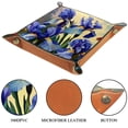 thumbnail image 3 of Jewelry Dish Trinket Tray Home Decor Wedding Gift for Her Small Ring Holder Beautiful Iris Painting Flag, 16x16cm, 3 of 6