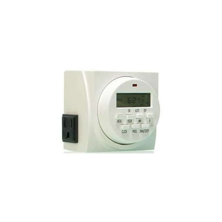 Hydrofarm TM01715D 7 Day Dual Outlet Digital Timer