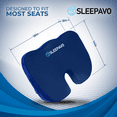 thumbnail image 5 of Sleepavo Navy Blue Memory Foam Seat Cushion for Office Chair - Cooling Gel Pillow for Sciatica Coccyx Back Tailbone and Lower Back Pain Relief - Chair Pad Lumbar Support in Office, Car, Airplane, 5 of 5
