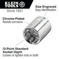 thumbnail image 2 of Klein Tools 65806 13/16 in. Standard 12-Point Socket 1/2 in. Drive, 2 of 2