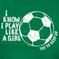 thumbnail image 3 of CafePress - I Know I Play Like A Girl Women's Dark T Shirt - Women's Traditional Fit Dark T-Shirt, 3 of 4