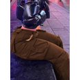 thumbnail image 3 of Women Mid Waisted Cargo Jeans Flap Pocket Straight Wide Leg Casual Baggy Boyfriend Denim Streetwear Pants, 3 of 6