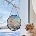 thumbnail image 5 of Stained Glass Window Hanging Flower - Stained Glass Window Hanging Flower, Christmas Ornament Gift, Elegant Art Glass Aesthetic, Year-Round Decorative Piece, 5 of 6