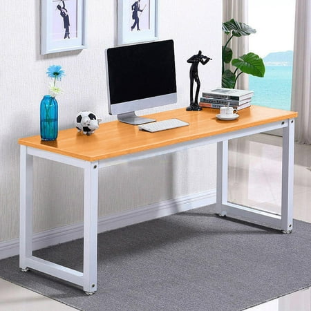 Office Computer Table - Ktaxon Wood Computer Desk PC Laptop Table Workstation Study Home Office Furniture,Brown