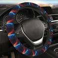 thumbnail image 6 of KLL Car Steering Wheel Cover, Universal 15 inch, Soft Elastic and Comfortable,Car Accessories Decorations-Red And Blue Fire Wolf, 6 of 7