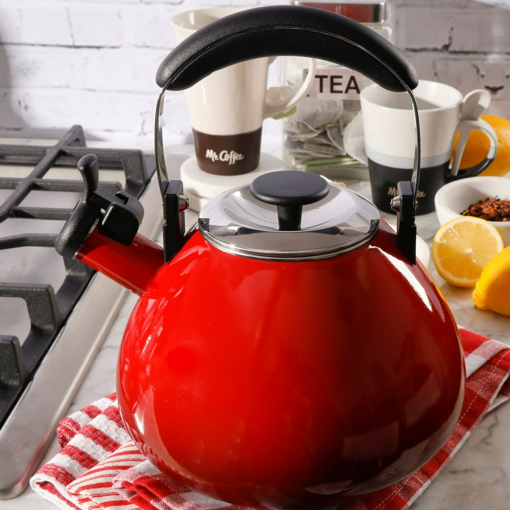 Mr Coffee Marlowe 3Quart Belly Shape Gradient Red Tea Kettle Walmart