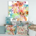 thumbnail image 2 of Designart 'Wildflowers and Vibrant Wild Spring Leaves I' Traditional Framed Canvas Wall Art Print, 2 of 5