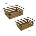 thumbnail image 2 of Admired By Nature 2pcs Rustic Small Wooden Crates, Gift Basket, Storage Organizer, Farmhouse Style Decor, Wood Storage Crates Container For Home Décor, 2 of 4