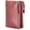 Rose Tan, variant on Soft Leather Wallet for Women Small Bifold Coin Purse Double Zipper Card Holder with RFID Blocking (Rose Tan)