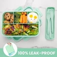 thumbnail image 4 of Bugucat Lunch Box 1300ML 2 Set,Leak-Proof Bento Lunch Box with 4 Compartments,Kids Lunch Box Bento Box Adult with Cutlery, Snack Boxes Bento Boxes with Compartments for School Kindergarten Office, 4 of 6