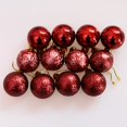 thumbnail image 3 of 12Pcs Christmas Tree Balls Xmas Home Decor Glitter Baubles Party Wedding Ornaments, 3 of 8
